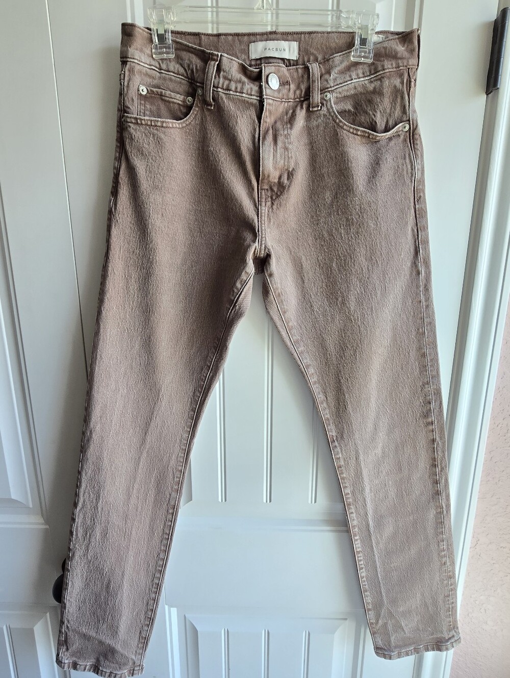 PacSun Men's Slim Jeans 30x32 Brown wash Stretch Denim 5-pocket tapered EUC